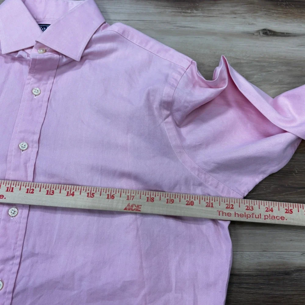 Polo Ralph Lauren Dress Shirt 15.5 32/33 Herringbone Regent Classic Fit Pink
